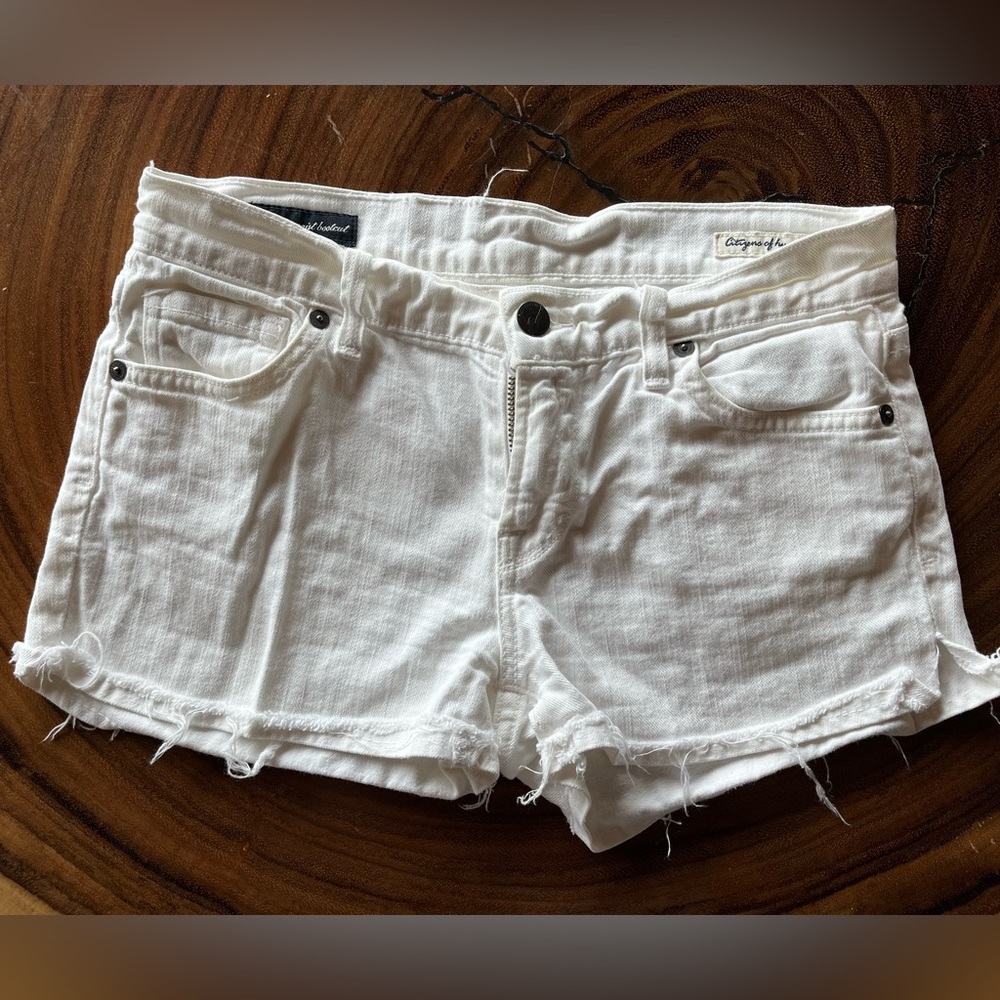 Citizens of Humanity White Denim Shorts